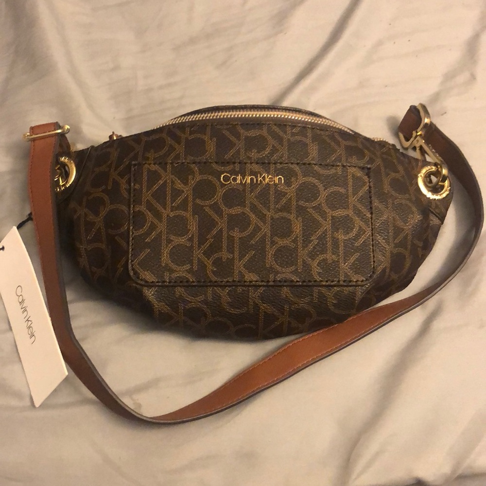 Calvin Klein Genuine Leather Side Bag